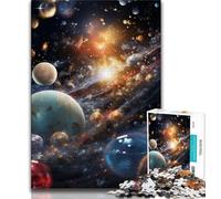 Puzzle da 1000 pezzi per adulti e adolescenti puzzle colorati dell'universo per adolescenti regali di Babbo Natale segreto per età dai 14 anni in su 75x50cm