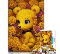 Puzzle da 1000 pezzi per adulti e adolescenti puzzle con cuccioli di orsacchiotto per adolescenti antistress per trascorrere il tempo in casa per migliorare l'amore tra coppie 75x50cm