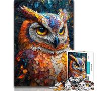 Puzzle da 1000 pezzi per adulti e adolescenti puzzle con gufo misterioso antistress sfida difficile regali di Babbo Natale segreto 75x50cm