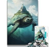 Puzzle da 1000 pezzi per adulti e adolescenti puzzle con paesaggio dell'isola delle tartarughe per adolescenti rompicapo regalo di compleanno per uomini 75x50cm