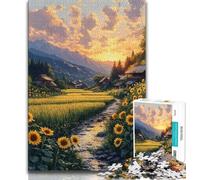 Puzzle da 1000 pezzi per adulti e adolescenti puzzle con paesaggio di girasoli per adolescenti antistress per ammazzare il tempo in casa per migliorare l'amore tra coppie 75x50cm