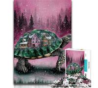Puzzle da 1000 pezzi per adulti e adolescenti puzzle con paesaggio di tartarughe per adolescenti antistress per ammazzare il tempo durante le vacanze per migliorare l'amore tra coppie 26x38cm