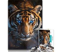 Puzzle da 1000 pezzi per adulti e adolescenti, puzzle con tigre della giungla per adulti, antistress, giocattoli per la casa (dimensioni 75x50cm)