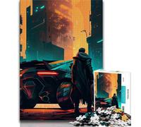 Puzzle da 1000 pezzi per adulti e adolescenti, puzzle con veicoli futuristici, antistress, per ammazzare il tempo, lista dei desideri con Babbo Natale (dimensioni 75x50cm)