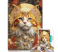 Puzzle da 1000 pezzi per adulti e adolescenti puzzle da sogno del Maine Coon regalo di compleanno regali arte murale per bambini dai 14 anni in su 75x50cm