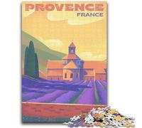 Puzzle da 1000 pezzi per adulti e adolescenti, puzzle dei campi di lavanda della Provenza per adolescenti, con poster abbinato e foglio di quiz per età 14+ (50x75cm)