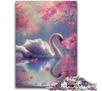 Puzzle da 1000 pezzi per adulti e adolescenti, puzzle del cigno bianco per adolescenti, perfetti per le serate di gioco, giocattolo colorato per un regalo a casa (26x38cm)