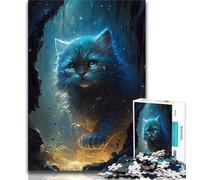 Puzzle da 1000 pezzi per adulti e adolescenti puzzle del paese delle fate con gatti persiani per adolescenti regali di Babbo Natale segreto per età dai 14 anni in su 75x50cm