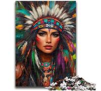 Puzzle da 1000 pezzi per adulti e adolescenti, puzzle della principessa indiana per adulti, giochi rilassanti, ideale come regalo per tutta la famiglia (38x26cm)