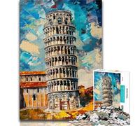 Puzzle da 1000 pezzi per adulti e adolescenti puzzle della Torre di Pisa ideali come regali per tutta la famiglia adatti per bambini di età compresa tra 38x26cm e 14 anni