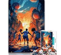 Puzzle da 1000 pezzi per adulti e adolescenti, puzzle di basket da strada per adolescenti, giochi educativi per famiglie, regalo per la decorazione della casa (dimensioni 38x26cm)