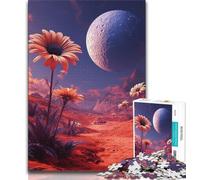Puzzle da 1000 pezzi per adulti e adolescenti puzzle di fiori dello spazio per adolescenti con poster abbinato e foglio di quiz per età 14+ 75x50cm