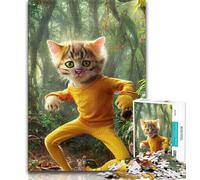 Puzzle da 1000 pezzi per adulti e adolescenti puzzle di gatti danzanti per adolescenti regalo di compleanno regali arte murale per età 14 anni in su 38x26cm