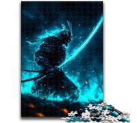 Puzzle da 1000 pezzi per adulti e adolescenti, puzzle di guerra con guerrieri samurai al neon, giochi educativi per la famiglia, regalo per la decorazione della casa (26x38cm)