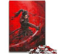 Puzzle da 1000 pezzi per adulti e adolescenti, puzzle di guerriere giapponesi per adolescenti, per giochi di famiglia e regali di compleanno, 38x26cm