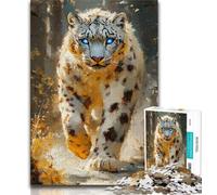 Puzzle da 1000 pezzi per adulti e adolescenti puzzle di leopardo delle nevi per adolescenti perfetti per le serate di gioco giocattolo colorato per regalo a casa 75x50cm