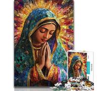 Puzzle da 1000 pezzi per adulti e adolescenti puzzle di Nostra Signora di Guadalupe in preghiera ideali come regali per tutta la famiglia adatti per bambini di età compresa tra 75x50cm e 14 anni