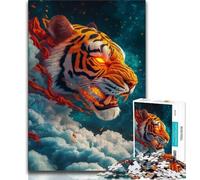 Puzzle da 1000 pezzi per adulti e adolescenti, puzzle di nuvole di tigre, attività divertenti per la casa, giocattoli per i giorni di pioggia, regali di compleanno (dimensioni 75x50cm)