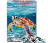 Puzzle da 1000 pezzi per adulti e adolescenti,puzzle di tartarughe marine per adolescenti,per ammazzare il tempo durante le vacanze,con pezzi completamente interconnessi e di forma casuale (50x75cm)