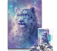 Puzzle da 1000 pezzi per adulti e adolescenti puzzle fantasy con leopardo delle nevi per adolescenti antistress per ammazzare il tempo in casa per migliorare l'amore tra coppie 26x38cm