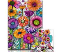 Puzzle da 1000 pezzi per adulti e adolescenti, puzzle floreali per adolescenti, antistress, per trascorrere il tempo libero, interazione genitore-figlio (dimensioni 75x50cm)