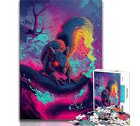 Puzzle da 1000 pezzi per adulti e adolescenti puzzle Hell Squirrel per adolescenti perfetti per le serate di gioco giocattolo colorato per regalo a casa 26x38cm