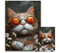 Puzzle da 1000 pezzi per adulti e adolescenti, puzzle in cartone Steampunk Cat, per regali di decorazione per la casa, giocattolo stimolante per la famiglia, perfetto per le serate di gioco, 26x38cm