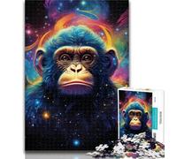 Puzzle da 1000 pezzi per adulti e adolescenti, puzzle Monkey in the Stars per adulti, Relax Games, ideale come regalo per tutta la famiglia, 26x38cm