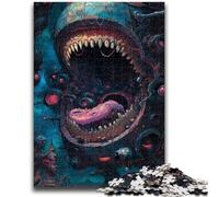 Puzzle da 1000 pezzi per adulti e adolescenti, puzzle "Mostro's Mouth" per adolescenti, antistress, per ammazzare il tempo durante le vacanze, per migliorare l'amore tra coppie, 50x75cm