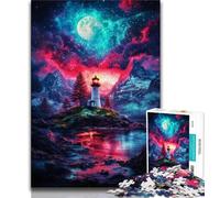 Puzzle da 1000 pezzi per adulti e adolescenti, puzzle per adolescenti con faro magico, antistress, giocattoli per la casa, decorazioni per la casa (dimensioni 75x50cm)