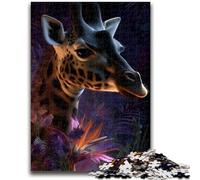 Puzzle da 1000 pezzi per adulti e adolescenti, puzzle per adolescenti con giraffa nella giungla, gioco stimolante, ideale come regalo per tutta la famiglia (75x50cm)