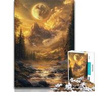 Puzzle da 1000 pezzi per adulti e adolescenti, puzzle per adolescenti con tramonto dorato, giochi educativi, decorazione per la casa, adatto per la decorazione del desktop (dimensioni 38x26cm)