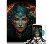 Puzzle da 1000 pezzi per adulti e adolescenti, puzzle per adolescenti della Regina del Fuoco, giocattoli per l'intrattenimento della famiglia con poster abbinato e foglio di quiz (dimensioni 38x26cm)