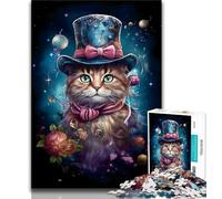 Puzzle da 1000 pezzi per adulti e adolescenti,puzzle per adolescenti "Il gatto col cappello",giocattoli educativi per l'apprendimento,giochi per famiglie,regali e compleanni unici (dimensioni 75x50cm)