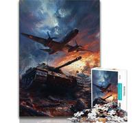 Puzzle da 1000 pezzi per adulti e adolescenti, puzzle per adulti con aerei e carri armati, giochi educativi, decorazioni murali, regali unici per compleanno e Natale (dimensioni 75x50cm)