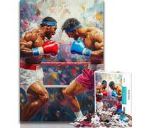 Puzzle da 1000 pezzi per adulti e adolescenti puzzle per adulti con battaglia di pugili giocattoli educativi per l'apprendimento giochi per famiglie regali per amici e parenti 26x38cm
