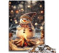 Puzzle da 1000 pezzi per adulti e adolescenti, puzzle per adulti con pupazzo di neve, giocattoli per la decorazione della casa per età 14 anni in su (26x38cm)