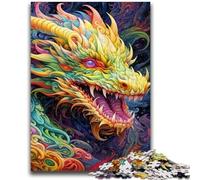 Puzzle da 1000 pezzi per adulti e adolescenti, puzzle psichedelici con draghi per adolescenti, antistress, per ammazzare il tempo durante le vacanze, per migliorare l'amore tra coppie, 50x75cm