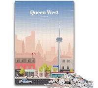 Puzzle da 1000 pezzi per adulti e adolescenti Queen West a Toronto Adatto a bambini dai 14 anni in su Giochi per famiglie come regali per tutta la famiglia (dimensioni 38x52cm)