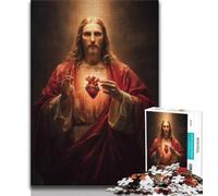 Puzzle da 1000 pezzi per adulti e adolescenti, raffigurante Gesù, ideale come regalo per tutta la famiglia, adatto a bambini di età compresa tra 38 e 14 anni (dimensioni 38x26cm)