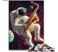 Puzzle da 1000 pezzi per adulti e adolescenti, raffigurante un astronauta che suona il sassofono, per bambini dai 14 anni in su, come gioco educativo, regalo per compleanni (dimensioni 26x38cm)