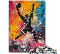 Puzzle da 1000 pezzi per adulti e adolescenti, raffigurante un giocatore di basket, dipinto a olio, giocattolo educativo intellettuale, ottimi regali e giocattoli, 26x38cm