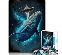 Puzzle da 1000 pezzi per adulti e adolescenti, raffigurante una balena spaziale, ideale come regalo per tutta la famiglia, adatto a bambini di età compresa tra 14 e 18 anni (dimensioni 75x50cm)