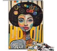 Puzzle da 1000 pezzi per adulti e adolescenti, raffigurante una donna africana dipinta a olio, giochi educativi, decorazione per la casa, ideale come regalo per tutta la famiglia (dimensioni 50x75cm)