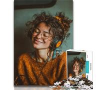 Puzzle da 1000 pezzi per adulti e adolescenti, raffigurante una ragazza adolescente che ascolta musica, giocattoli educativi per l'apprendimento, giochi per famiglie che migliorano l'amore tra coppie