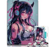 Puzzle da 1000 pezzi per adulti e adolescenti ragazza anime che indossa le cuffie puzzle da 1000 pezzi per giochi educativi giocattoli offerte come regali per tutta la famiglia 75x50cm
