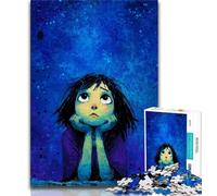 Puzzle da 1000 pezzi per adulti e adolescenti, ragazza che guarda il cielo, gioco per famiglie, antistress, sfida difficile, migliora l'amore tra coppie, 75x50cm