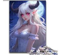 Puzzle da 1000 pezzi per adulti e adolescenti, ragazza demone anime, allena il tuo cervello e le tue mani, regalo di compleanno unico per bambini dai 14 anni in su (dimensioni 26x38cm)