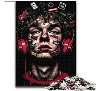 Puzzle da 1000 pezzi per adulti e adolescenti, ragazzo con cuffie, per 14+ anni, gioco impegnativo come regalo per tutta la famiglia e gli amici (dimensioni 50x75cm)