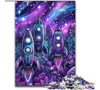 Puzzle da 1000 pezzi per adulti e adolescenti, razzo, giocattoli, giochi educativi, antistress, migliora l'amore tra coppie (dimensioni 50x75cm)